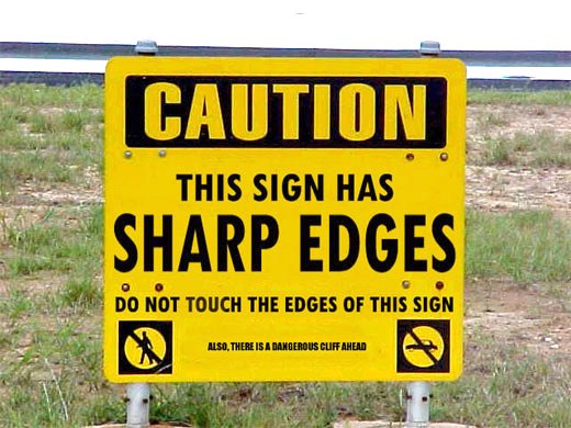OfficeSigns's tweet photo. It's #WackySignWednesday

I'd watch out with that small text on the bottom! Nobody wants to fall of a cliff. https://t.co/rCmTKEa82g