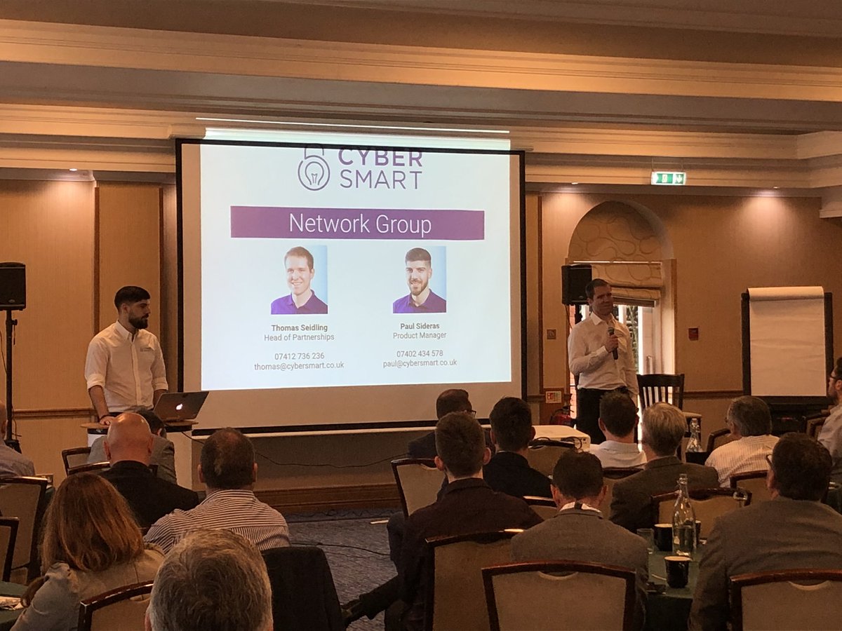 CyberSmartUK's tweet photo. Great to take part in today's @nbgltd event, introducing CyberSmart as a partner and getting to meet many of its members
https://t.co/edtLAN16Sb
#cybersmart #event #partner #networkgroup #sme #msp #it https://t.co/eusqg1oWsm