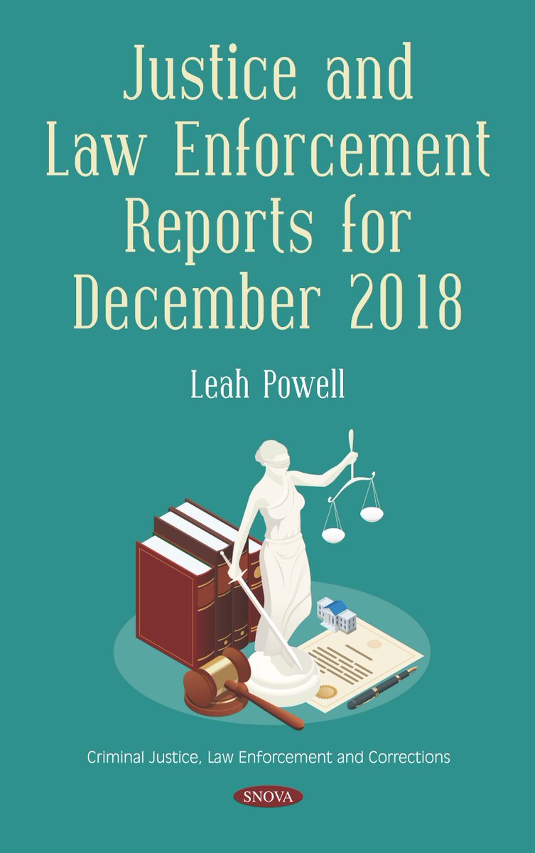 NOVA_Publishers's tweet photo. Justice and Law Enforcement Reports for December 2018
Leah Powell
https://t.co/6BdaJIDMFJ
#WednesdayMotivation #WednesdayWisdom #reading #education #publishers #publishing #becomepublished #publishinghouse #read #toberead #nonfictionreading #educationalreading #history https://t.co/1HO0fW8JLq