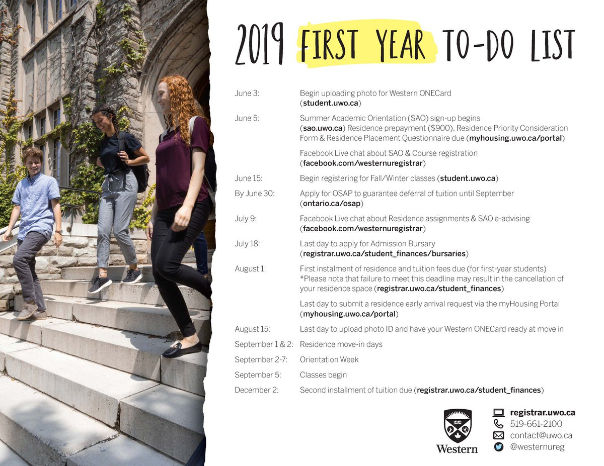 westernuSocSci's tweet photo. Are you #OfftoWesternU for your first year with Western Social Science this fall? Be sure to mark down this important dates. https://t.co/2CfYMNhS2v