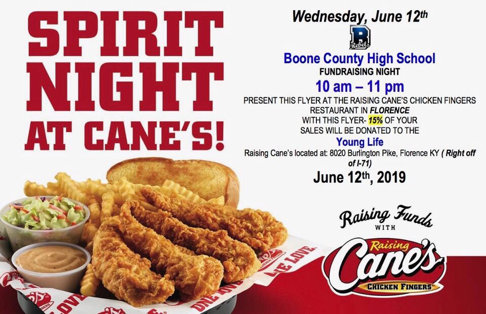 BCountyYL's tweet photo. Come support Boone YL through Cane’s today! https://t.co/frZtw5u525