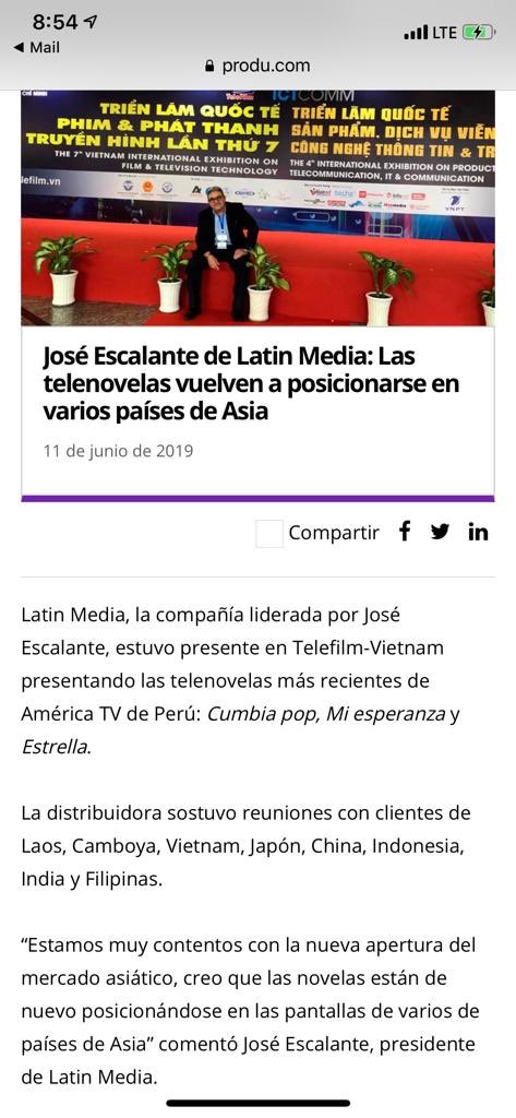 LatinMediaCorpo's tweet photo. @LatinMediaCorpo presente en Telefilm-Vietnam. Nuestras telenovelas recorriendo el mundo. https://t.co/yF41mMQpvp