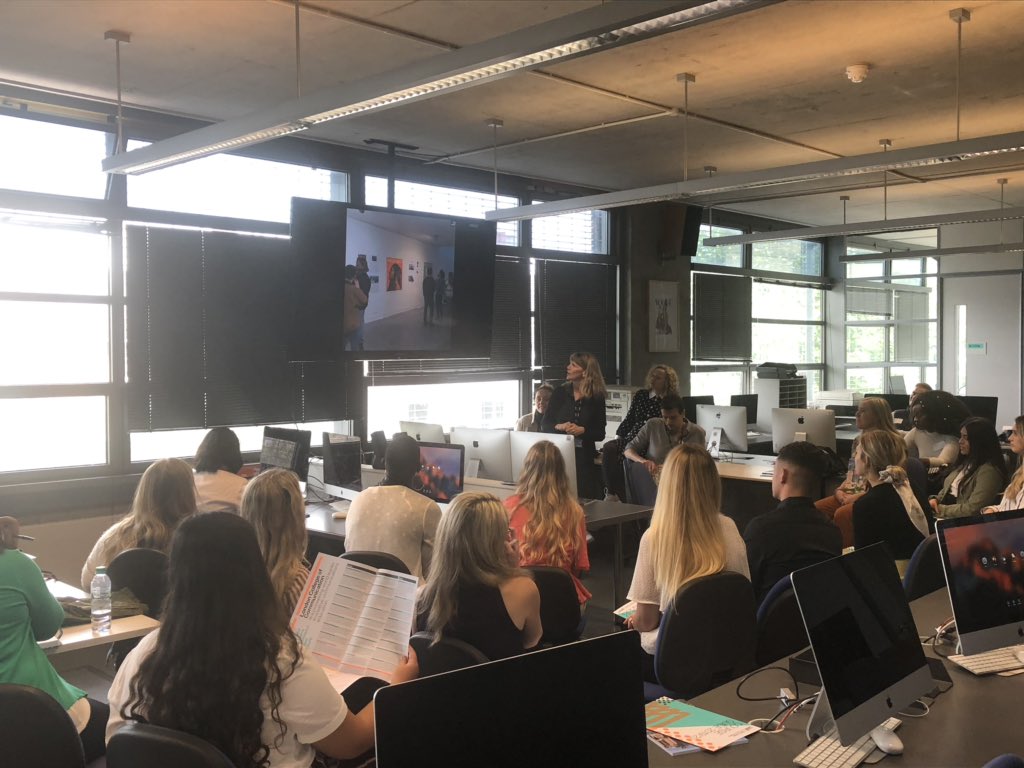 bowers_4's tweet photo. We had a great visit to the London College of Communication.  We learned so much about media and higher ed. in the UK. Thanks to the faculty and staff of the LCC for hosting us. @RebeccaLCC @sjmctxst #sjmctxst https://t.co/6BQ5r06GNy