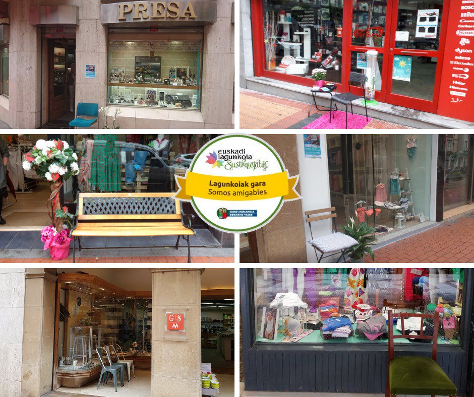 Inguralde's tweet photo. Estos son algunos de los #comercios que nos acompañaron el año pasado sacando sus sillas. Este año, volvemos a hacerlo. ¡En Barakaldo somos amigables! ¿y tú? Cuéntanoslos https://t.co/pL453afgxS #ComercioAmigable #ComercioAmigableBarakaldo #MerkataritzaLagunkoiaBarakaldo https://t.co/u0IMffW2ug
