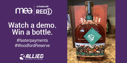 AlliedPayment's tweet photo. #BillPay and #Bourbon -- get both TODAY at the @AlliedPayment booth at @MEA_Financial User Conference in #NOLA! View a demo of our #fasterpay #billpay technologies & REGISTER TO WIN a bottle of #WoodfordReserve | #PicturePay #TeamAllied #payments https://t.co/tEbTuRxSbL