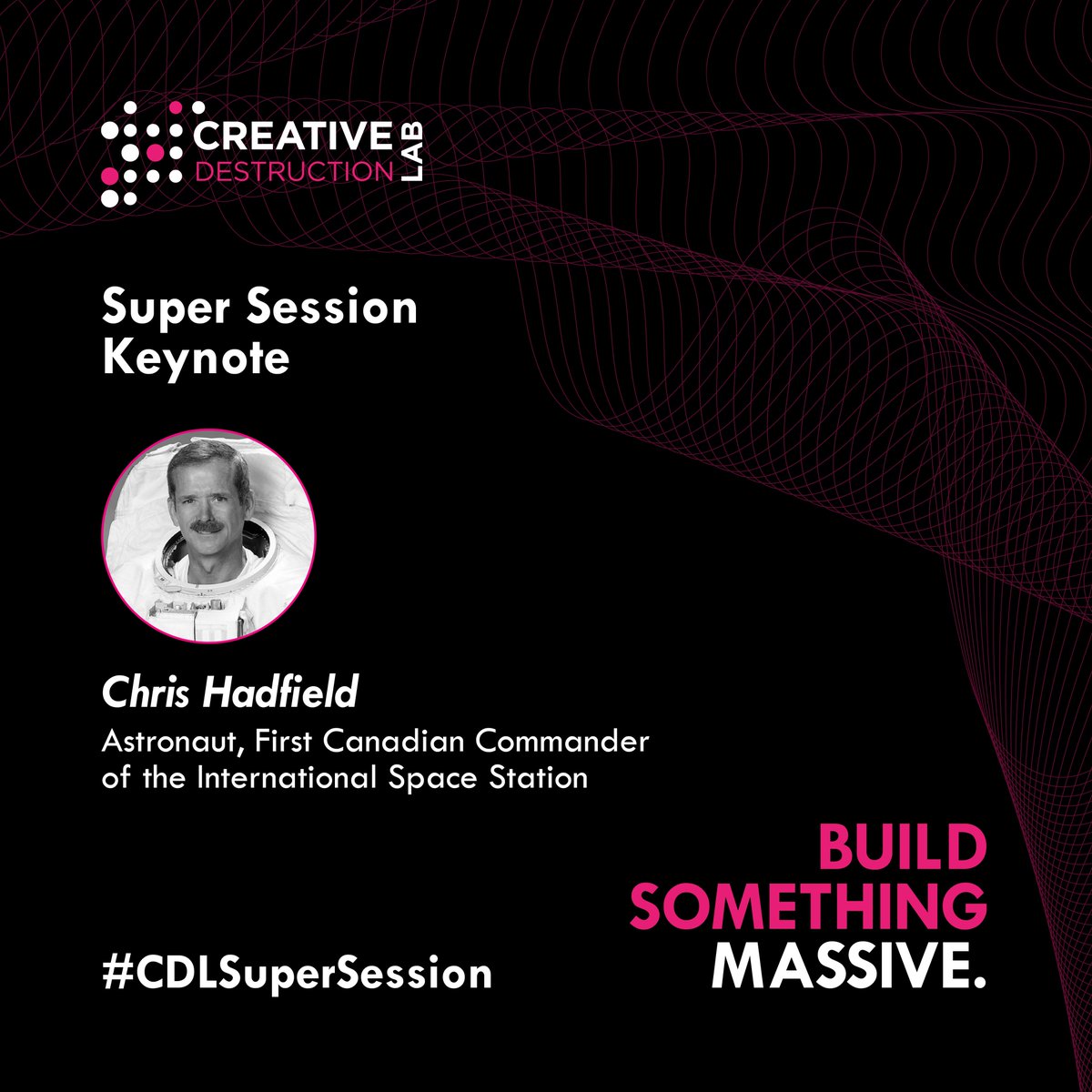 creativedlab's tweet photo. Why do we do CDL?

#CDLMentor and Founding Fellow of CDL Space @Cmdr_Hadfield addresses the crowd at #CDLSuperSession:

To me, fundamentally, it’s to improve our quality of life.

#BuildSomethingMassive https://t.co/EmdSkkHqOS
