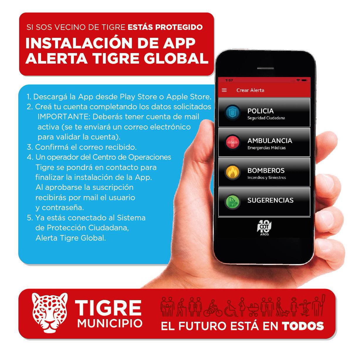 AlertaTigre's tweet photo. 🚨 Si sos vecino o trabajas en @MunicipioTigre podes bajarte la app de #BotonDePanico Seguí las instrucciones 👇 https://t.co/QdfX1ziBHE