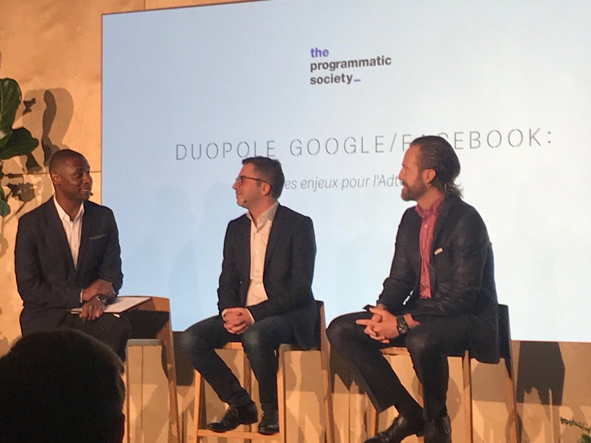 rochemathieu's tweet photo. First Live edition of The Programmatic Society ⁦@ProgrammaticThe⁩ with ⁦@fabmag⁩ and ⁦@philthebill77⁩ during #IXOpen in Paris today -congrats ⁦@Juvillier⁩ 👏🏻 https://t.co/s6a7gjFtvo