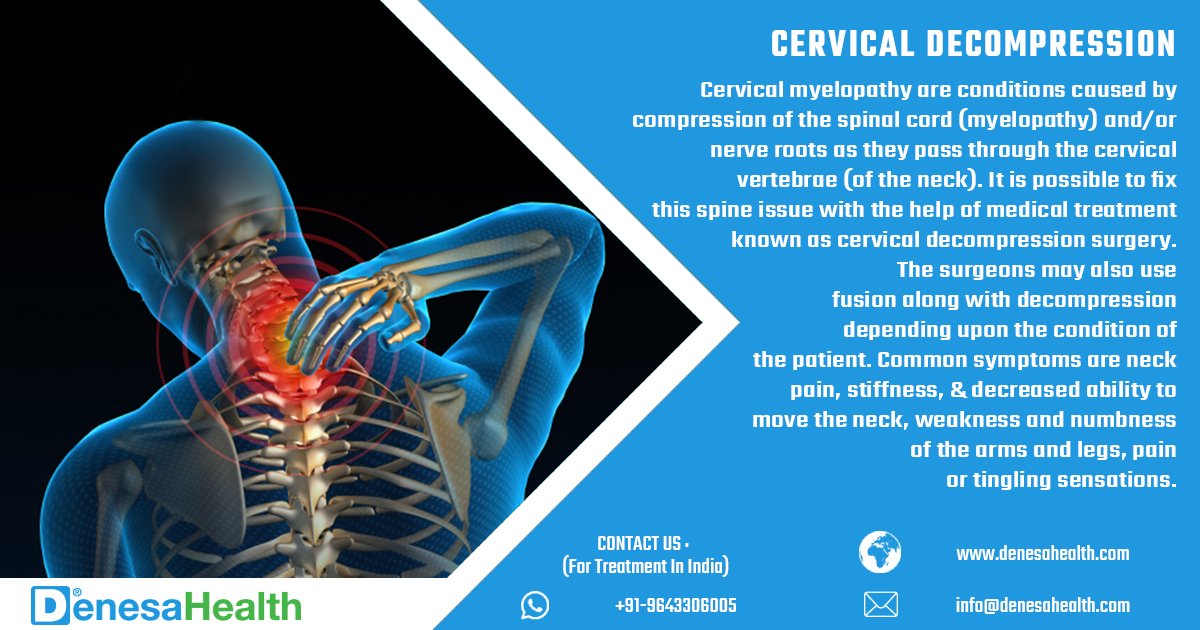 exploregh's tweet photo. RT @DenesaHealth: #CervicalDecompression:
#Cervical myelopathy r conditions caused by compression of the spinal cord n nerve roots as they pass through cervical vertebrae.
#CervicalPain #DecompressionSurgery #DenesaHealth #Nigeria #Kenya #Ghana #Uzbekist… https://t.co/RJK1o6HbVM