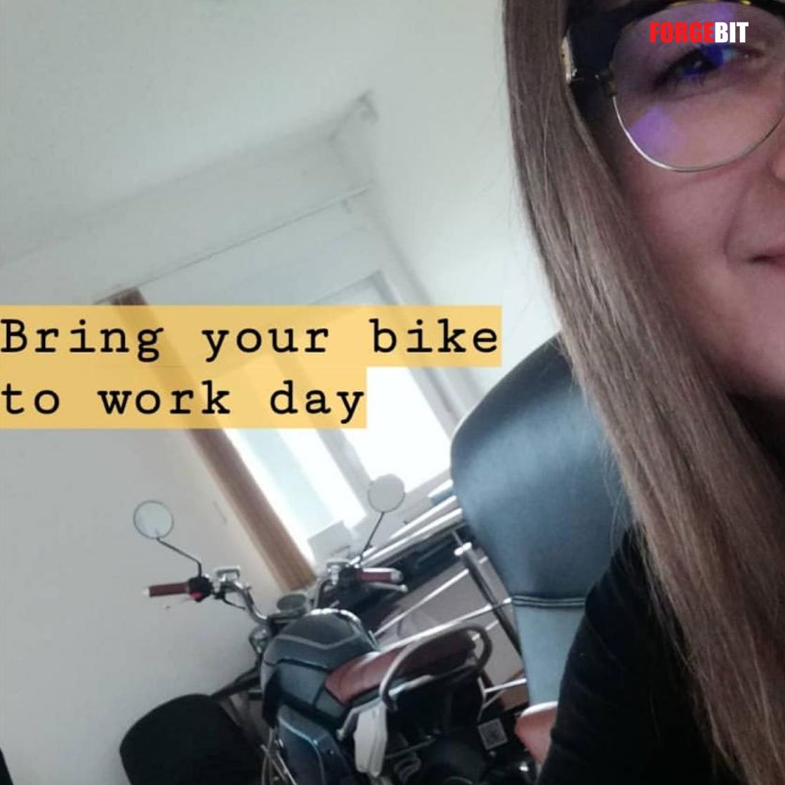 ForgeBIT's tweet photo. Did you know that we've had an electric bike in the middle of our office for like 2 months? It's not here anymore, but we sure have some great memories with it! 😃 https://t.co/wP15fPudFg