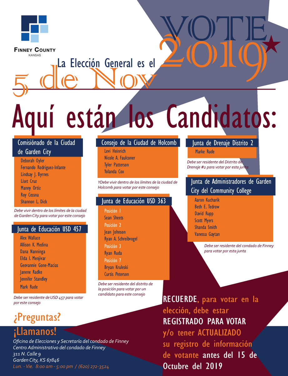 finneycounty's tweet photo. The candidates are in! #2019Elections #FinneyCounty https://t.co/v1D6vBTBNv