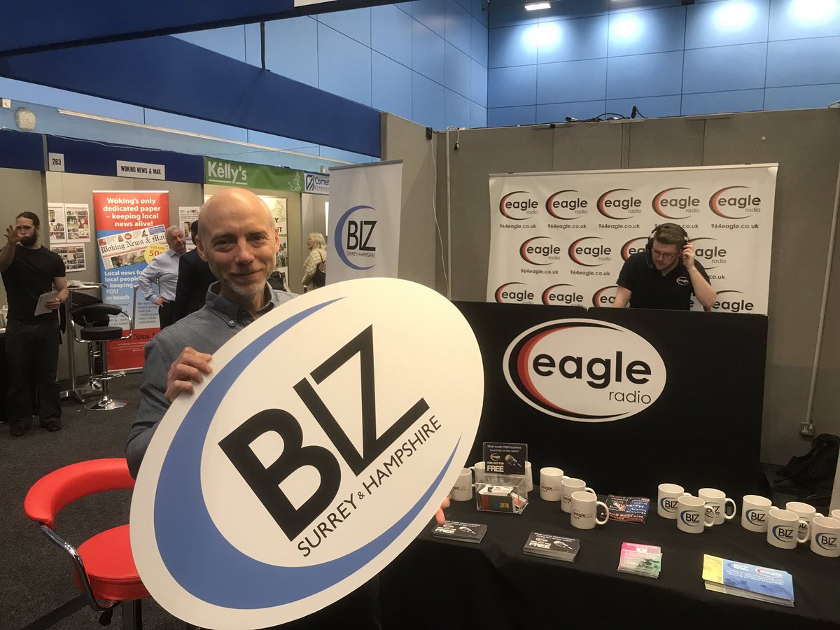 matthollick's tweet photo. Nathan from Fire Station Designs has been to see @eagleradio at the Surrey Business Expo this afternoon. He's in with a chance of winning £10,000 or advertising! #winwithbiz https://t.co/rUGQywNgRe