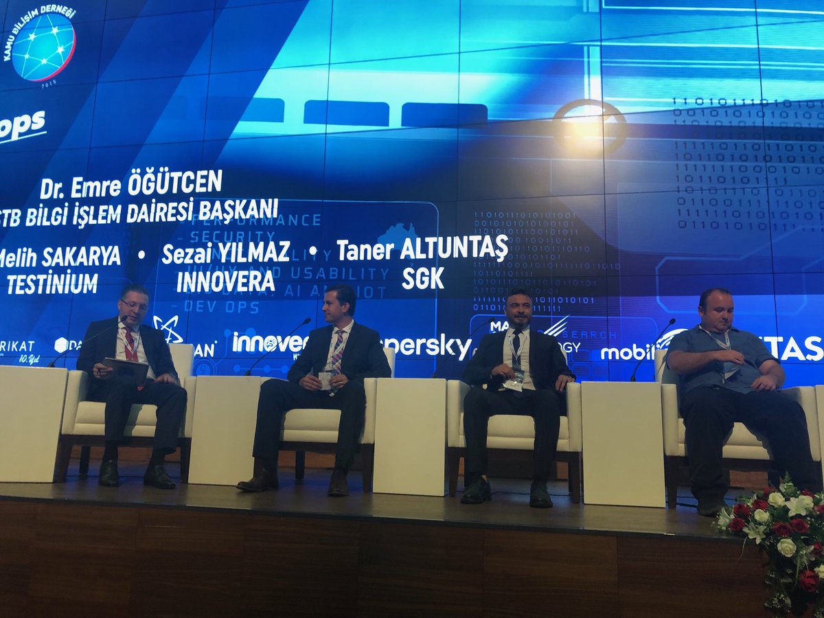 YenalArslan1's tweet photo. #KBDDevops etkinliği Devops Süreçlerinde Güvenlik Testleri Bir Diğer Deyişle DevSecOps paneli ile devam ediyor ⁦@kbdturkiye⁩ https://t.co/q8DupfQHI6
