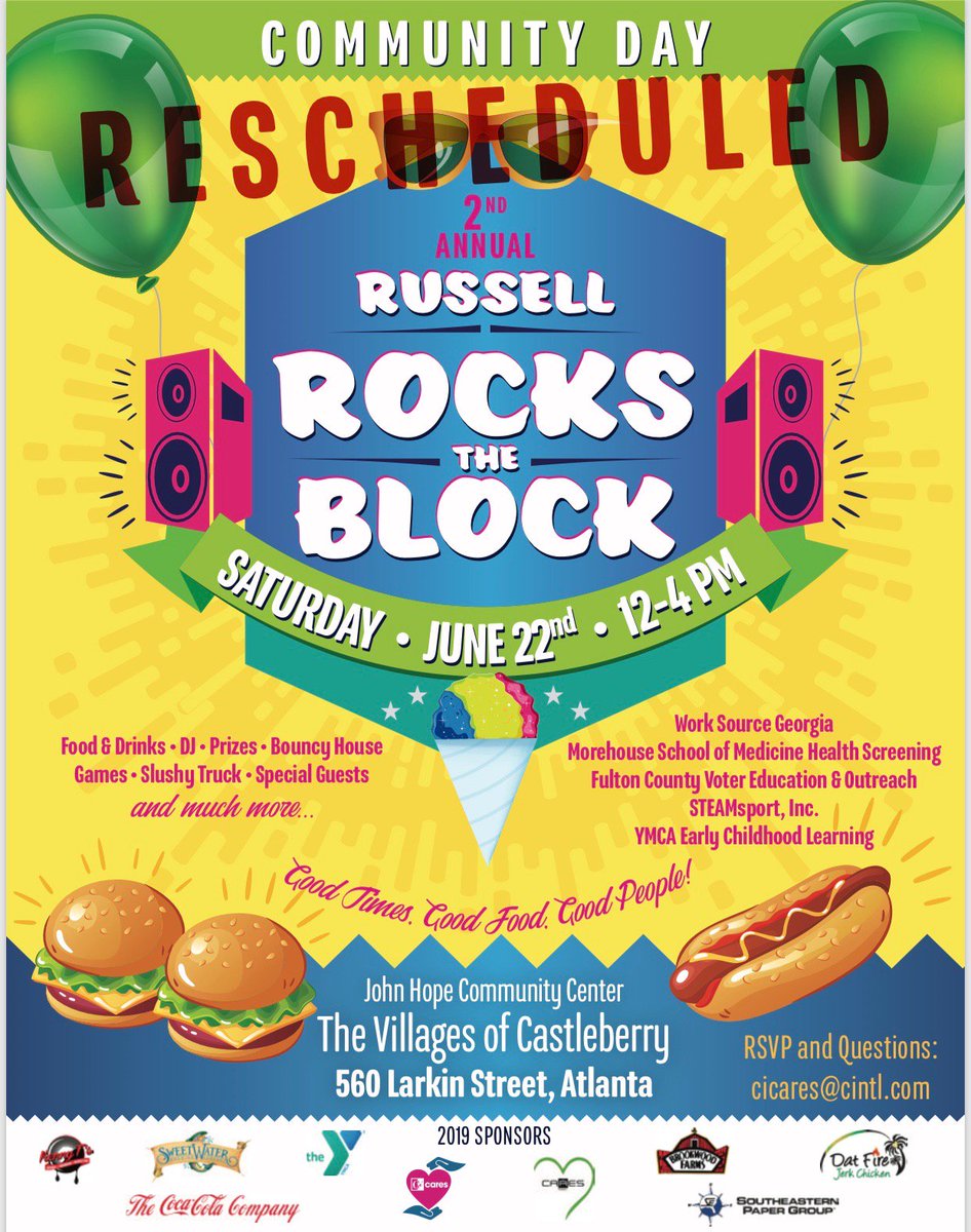 Join us for the 2nd Annual Russell Rocks The Block Community Day event on Sat. June 22nd.