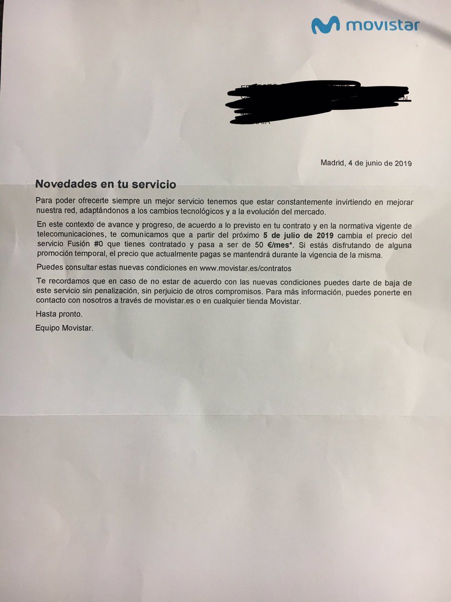 #FelizMiércoles a todos menos a <a href="/MovistarPlus/">Movistar Plus+</a> 
Siendo España el pais de Europa donde más se paga, y #movistar el servicio más caro( y mejorable, al menos en mi casa) me llega una carta que me suben 2€ y si no me gusta que me de de baja. Hasta nunca! #menudaestafa