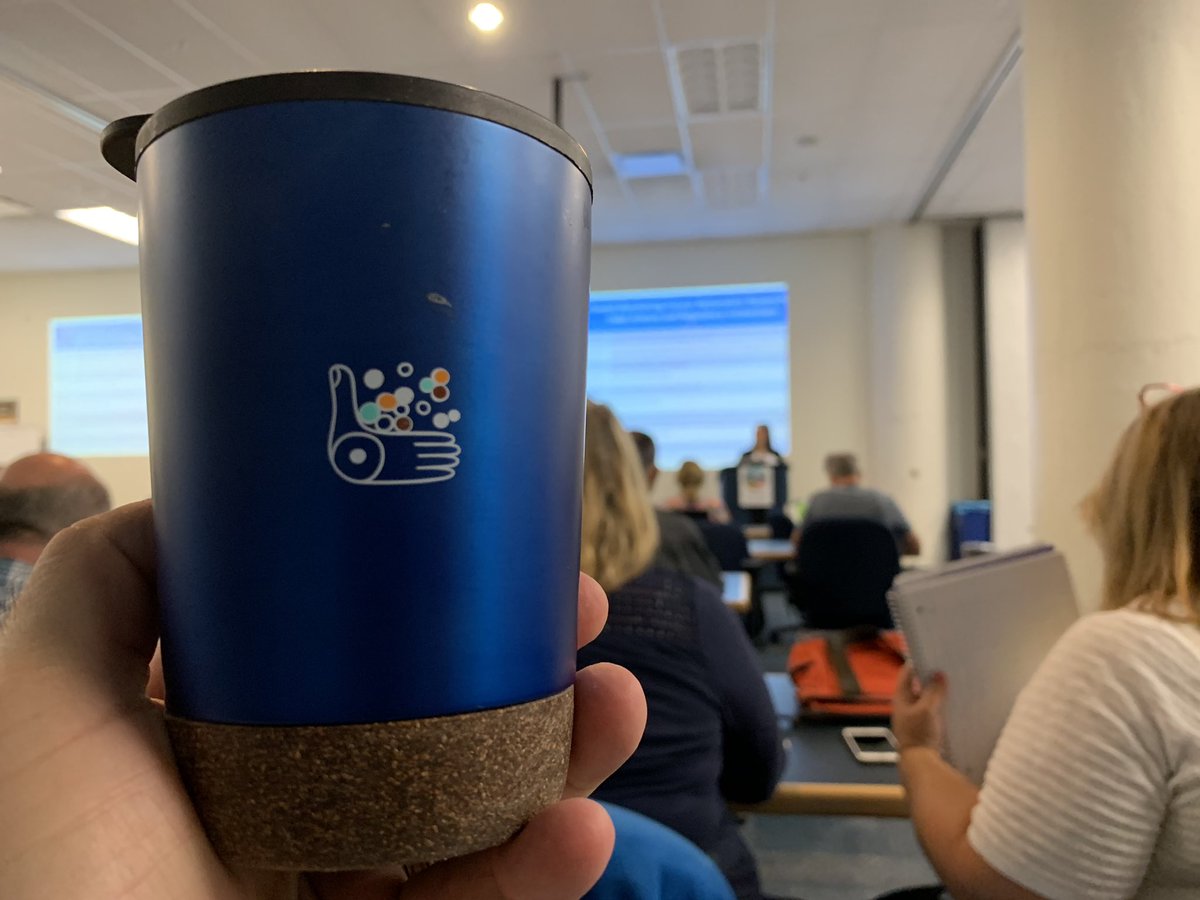 ec0p0lis's tweet photo. A #TNOCSummit mug in the wild! At a @baytrust Pooled Monitoring/Restoration Research forum bringing together permitters, practitioners, &amp; researchers to discuss projects that improve water quality &amp; ecology of the Chesapeake Bay &amp; watersheds that feed into it .@TNatureOfCities https://t.co/dU3a4klnVa