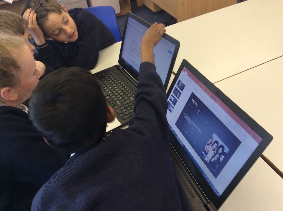 InspirationsStm's tweet photo. We have separated in groups to research famous musical artists from the 1950s all the way up to present day. Each group is researching a different decade. We will put our completed music hall of fame PowerPoint up soon! #STMMusic #STMY4Music #STMMusicWeek #STMComputing https://t.co/KJn9TPacm6