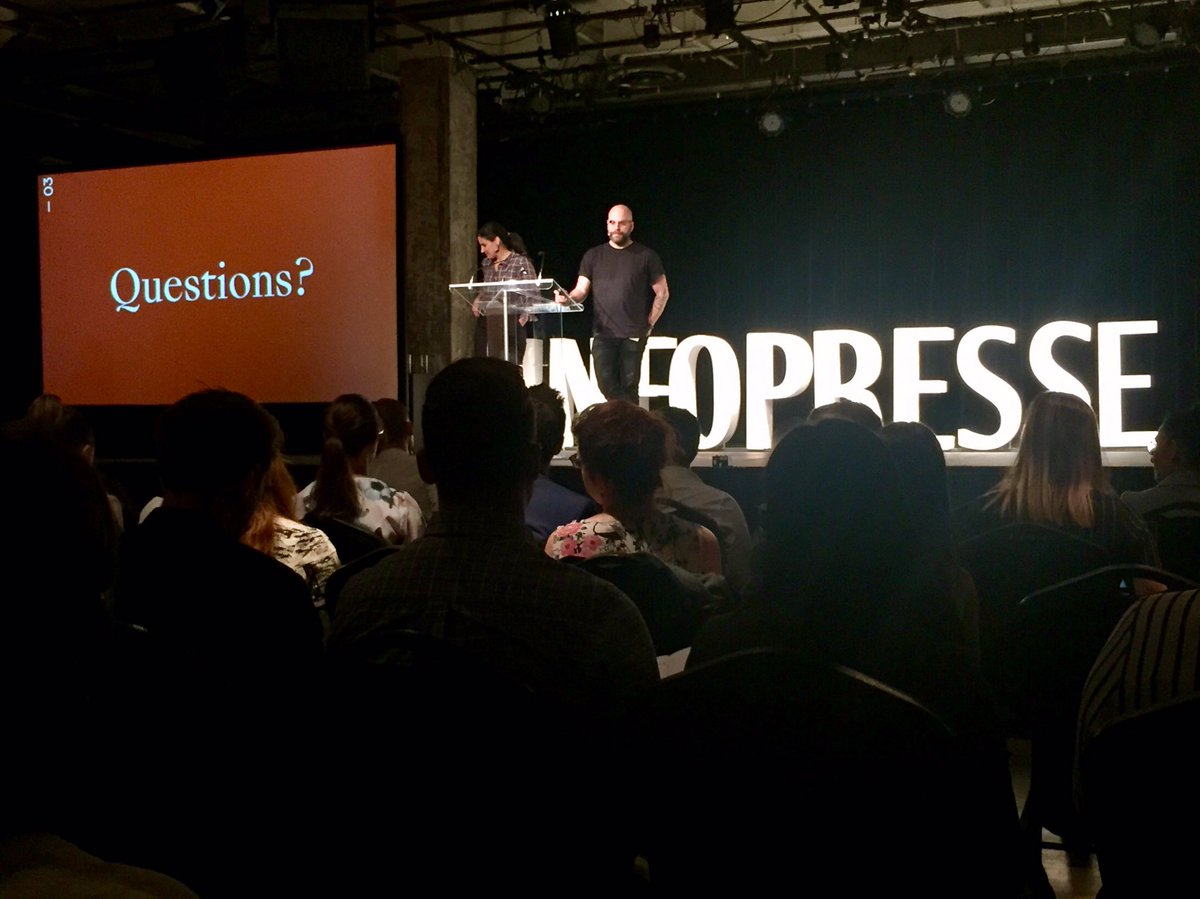 MarilaineBJ's tweet photo. 5 marques inspirantes en création de contenu selon @SidLee_JF : @glossier @Tinder @Aeromexico @Nespresso @the_wing #ipconf #contentmarketing https://t.co/xMwur0djFD