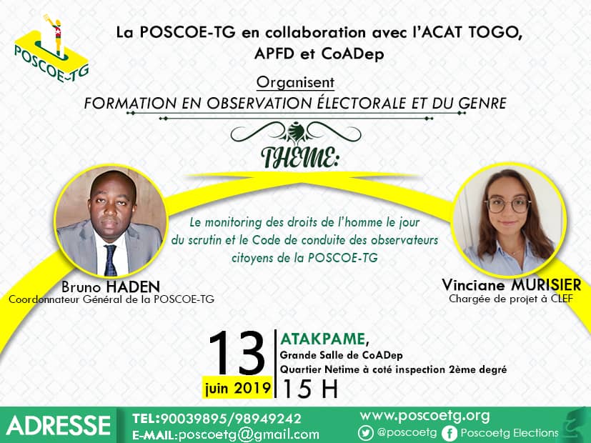 bruno_haden's tweet photo. #TOGO #POSCOETG: FORMATION 4 @poscoetg @ACAT_France  @ccfd_tsolidaire  @OSIWA1  @AmbUETogo  @PnudTogo  @pro_cema  @omctorg  @fidh_fr  @bruno_haden  @FrancoisPatuel  @ClementBoursin  @abovard  @tadegnon  @SyCombey  @PDegbevi @MAWUVIB @GoreeInstitute @WAPI_WANEP   @civelections https://t.co/pcy1rkB20D