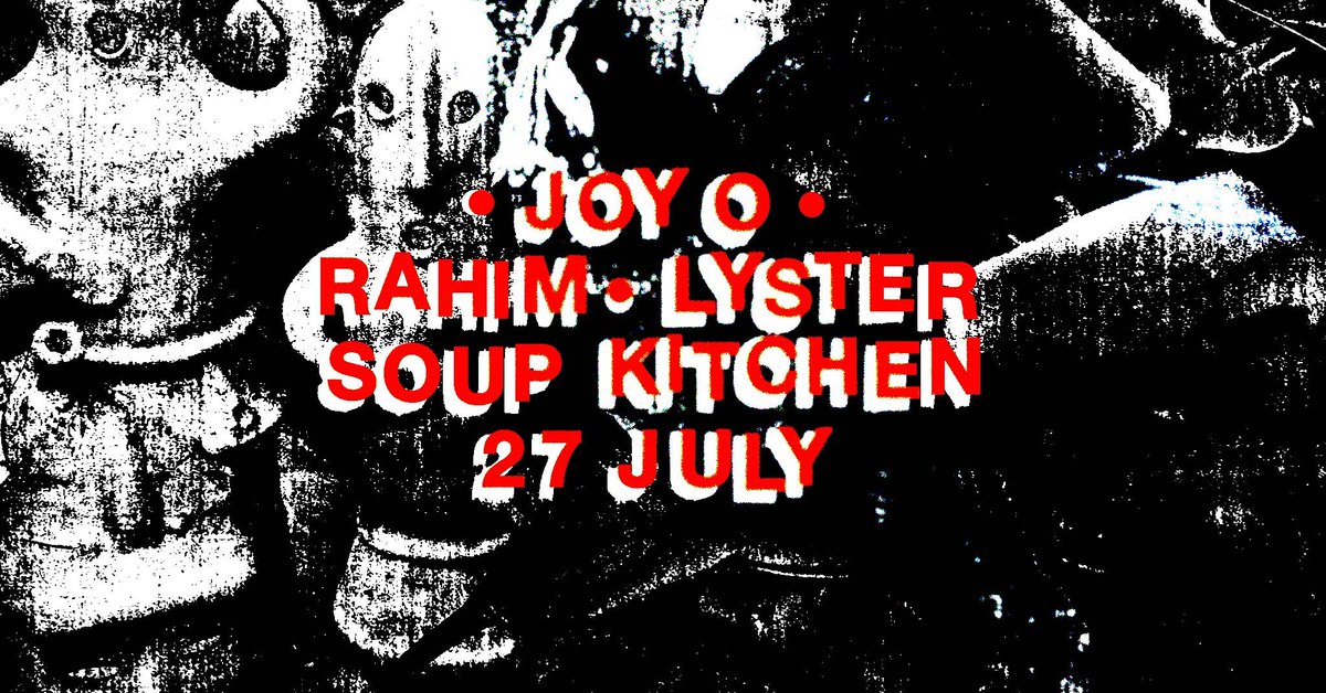 soupmanchester's tweet photo. Hot off the press! @HingeFinger bossman Joy Orbison​ returns alongside old companions Lyster and Rahim 

Tickets available via @residentadvisor​ > https://t.co/sKzgucecp5

#SoupKitchenMCR #HingeFinger #WhatsOnMCR #ManchesterMusic #JoyOrbison https://t.co/0Mo8RWVVy6