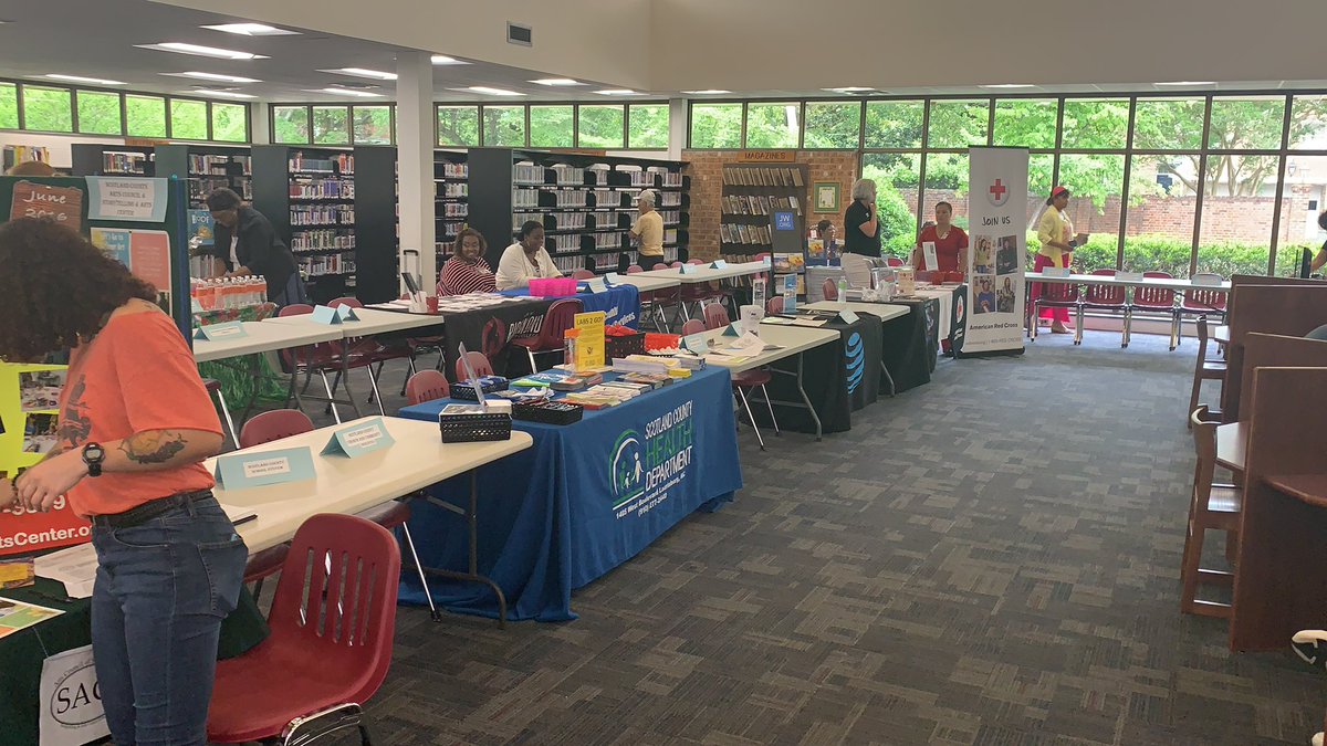 Come on down to Scotland County Memorial Library and visit our table for Community Day!