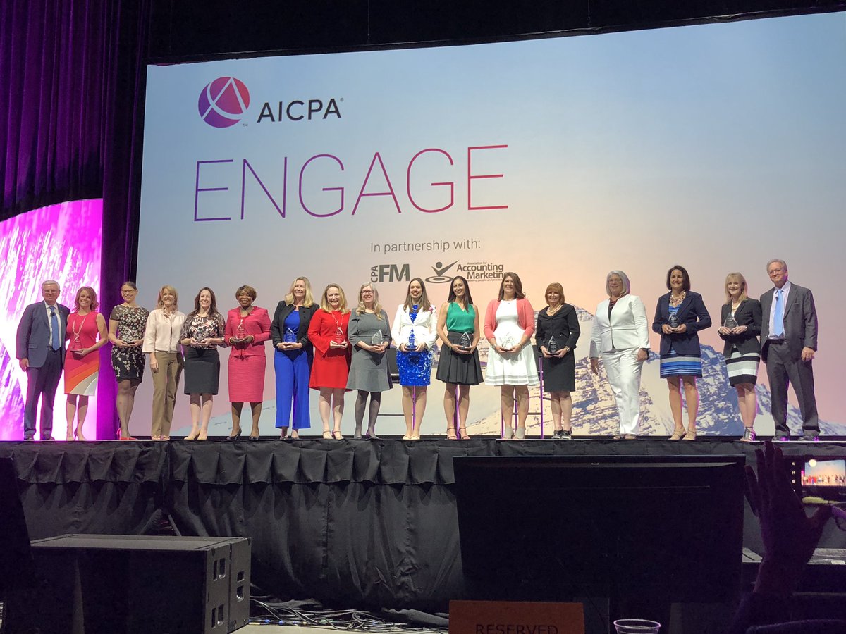 Congrats to all of the winners! Top Woman in the Accounting Profession #AICPAEngage