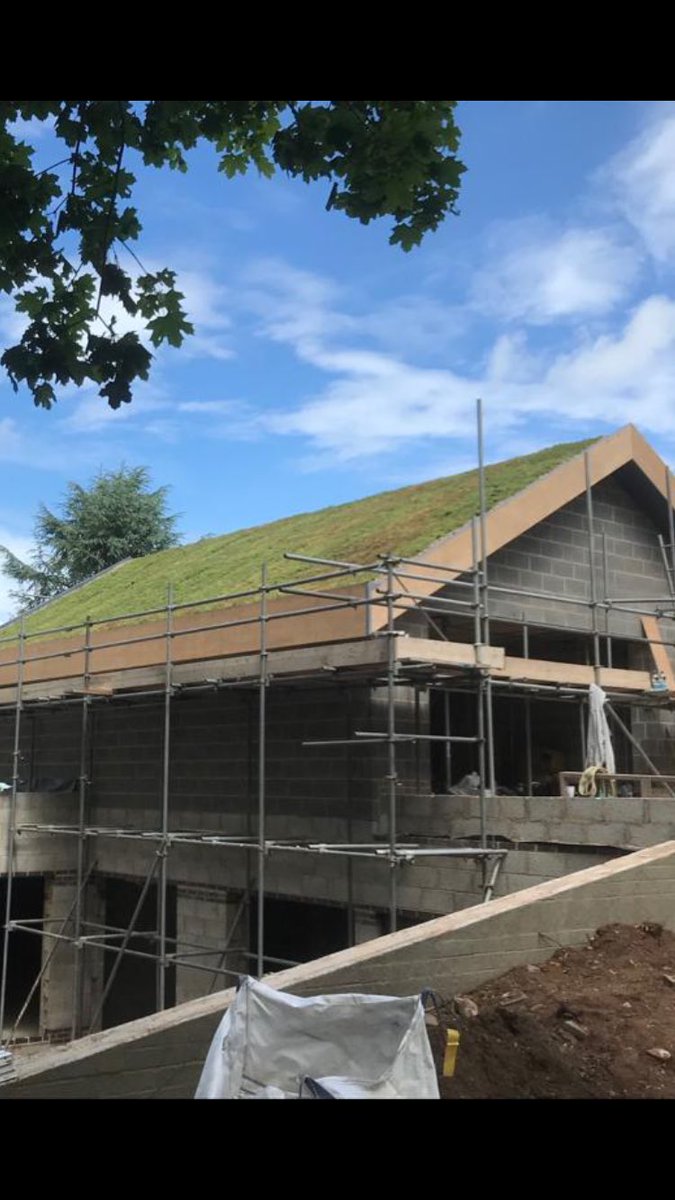 urbangreeningco's tweet image. Various stages of our pitched green roof installation in Leicester #pitchedroof #pitched #greenroof #greenroofs #sustainability #greeninfrastructure #leicester #roof