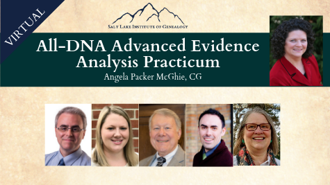 SLIGinstitute's tweet photo. Register on Saturday, June 15th for the All-DNA Advanced Evidence Analysis Practicum! https://t.co/r8ZzNKCcD2 #Genealogy #SLIGvirtual #DNA #GeneticGenealogy https://t.co/RJy5VzOgEZ