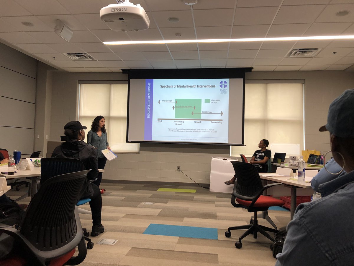 StephanieWorker's tweet photo. @PaulDWestMiddle @YMHFA @SbSsw @avivamichelle @Selssw Thank you for sending so many staff to Youth Mental Health First Aid training! We are learning to fill in the gap for youth in crisis. https://t.co/SDTCsqlhul