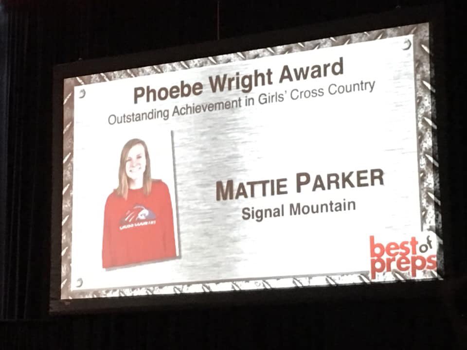 CoachCarp84's tweet photo. Mattie Parker received the Phoebe Wright XC Runner of The Year award last night at The Best of Preps Banquet!! Mattie you are a shining example of what all our girls should desire to be. I can’t think of a better way to finish and honor your HS career! #SMMHSsoars @Phe800 https://t.co/hS8FkMQ4PH
