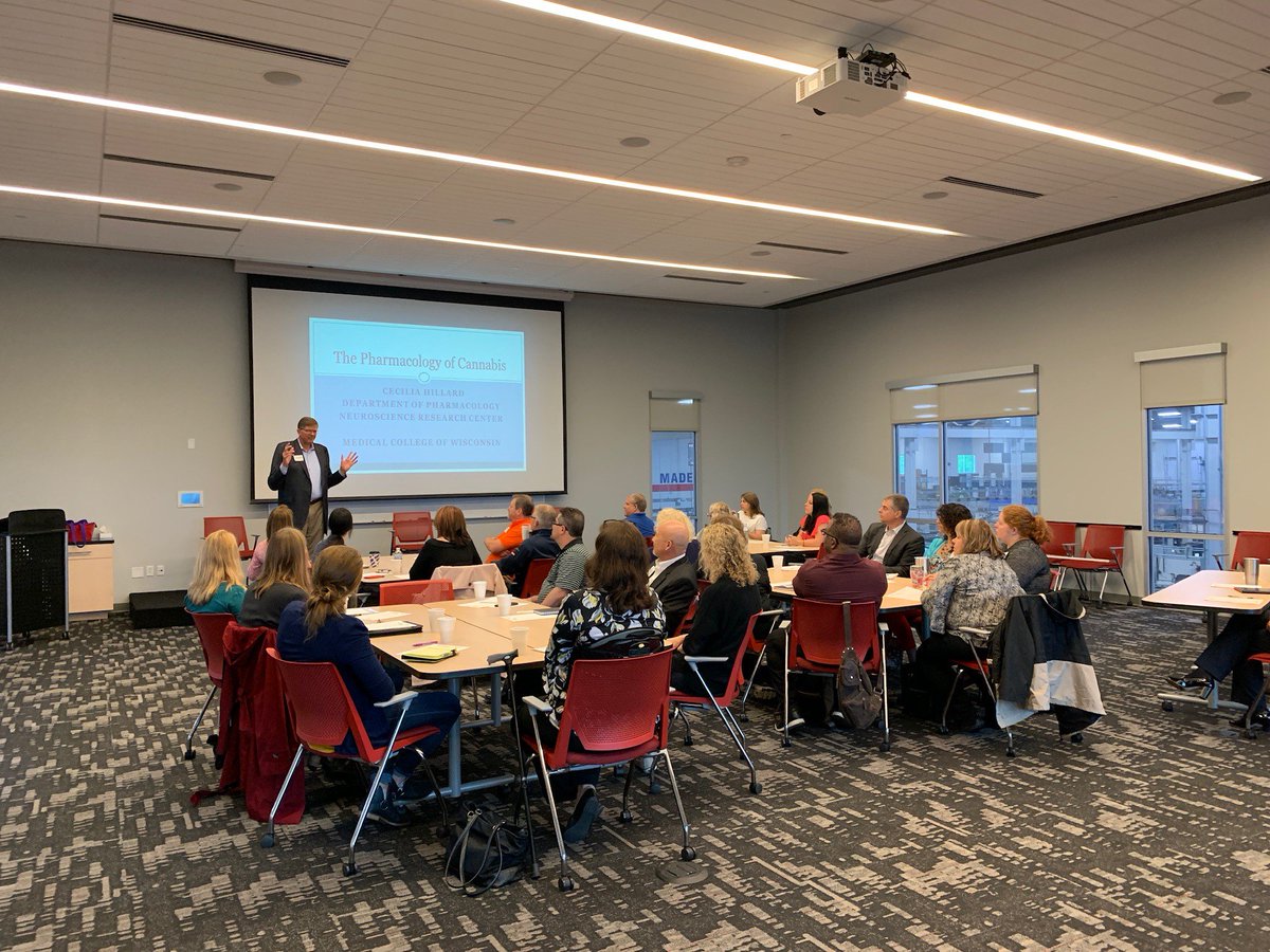 WCBizAlliance's tweet photo. #WCManufacturing HR pros are at @HARKEN for HREx talking about marijuana in the workplace. How does marijuana use & drug testing affect manufacturers & employment policies? Pros got their questions answered from an expert panel: @MedicalCollege @MichaelBestLaw @my_rrinsurance https://t.co/QmPw1mSYuc