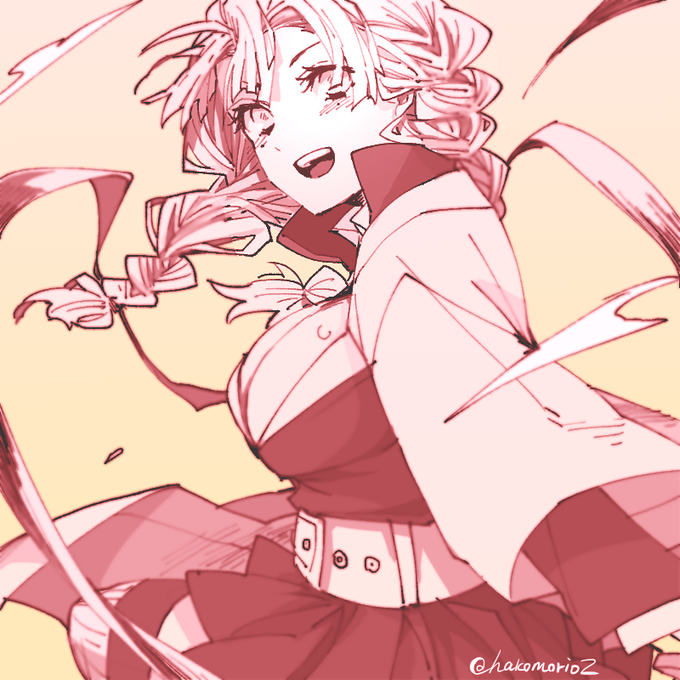 ハコモリさんがTwitterに投稿した甘露寺蜜璃(鬼滅の刃)のイラスト。