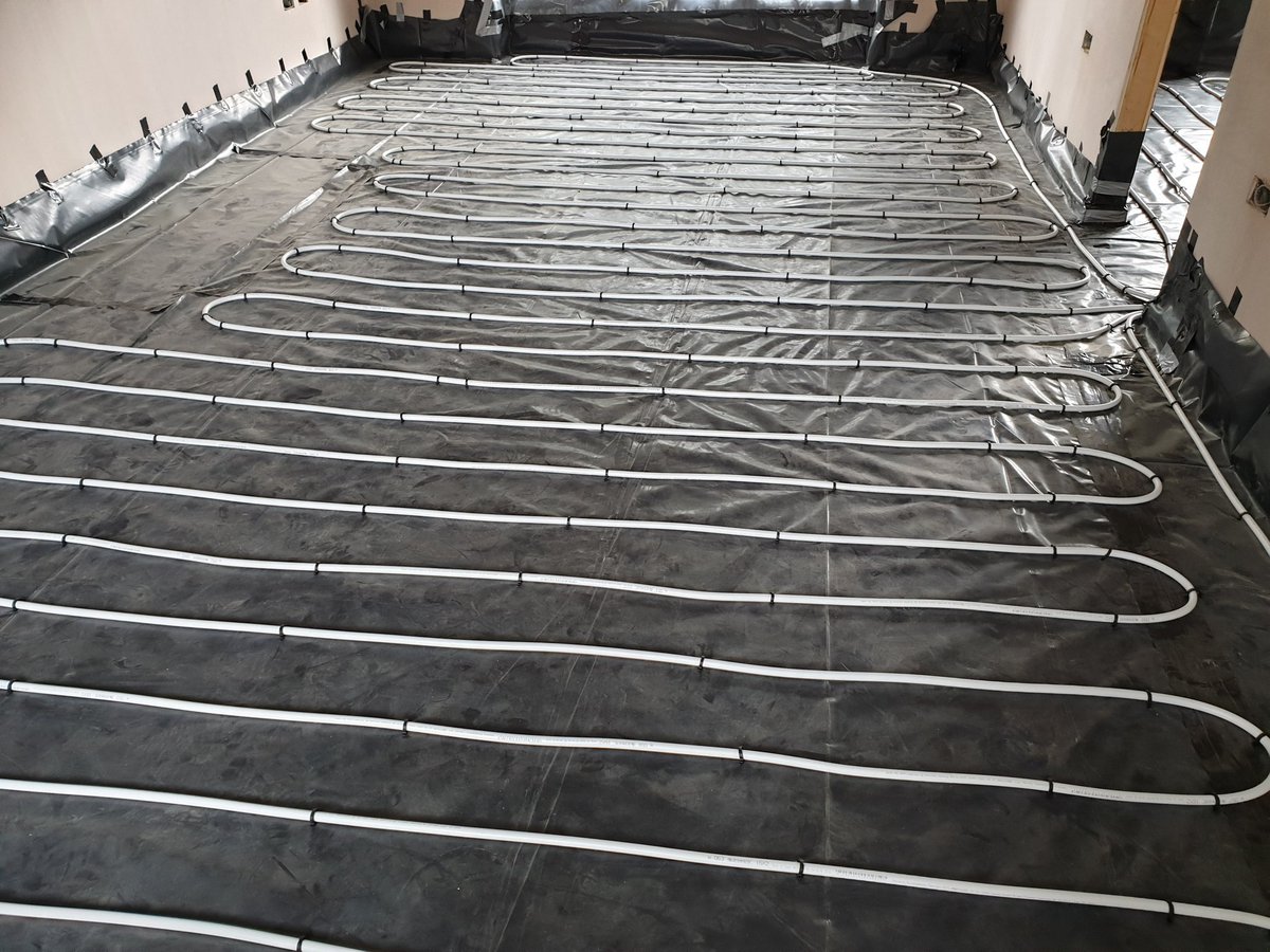 Another job ready to go, 210 sq metres on a new build in Copthorne, underfloor heating, insulation and membrane, prepped and installed by SSR. Screed to be supplied by <a href="/AxtellLtd/">Axtell Ltd</a> bright and early on Friday 🙂