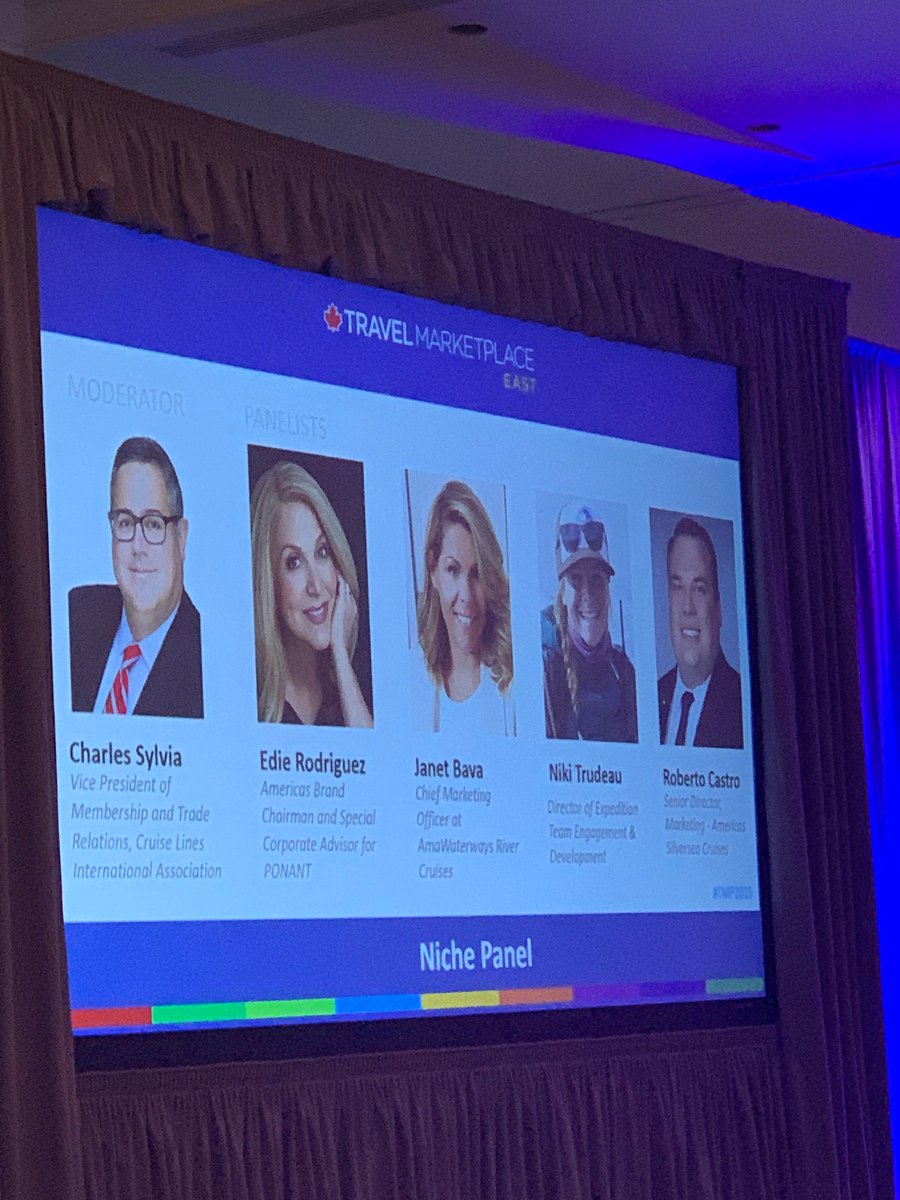 AmaWaterways's tweet photo. #AmaWaterways CMO @jbava sharing the stage with some of the industry's best at #TMP2019 #nichemarketing #AmaMeansLove https://t.co/W3527BECdR