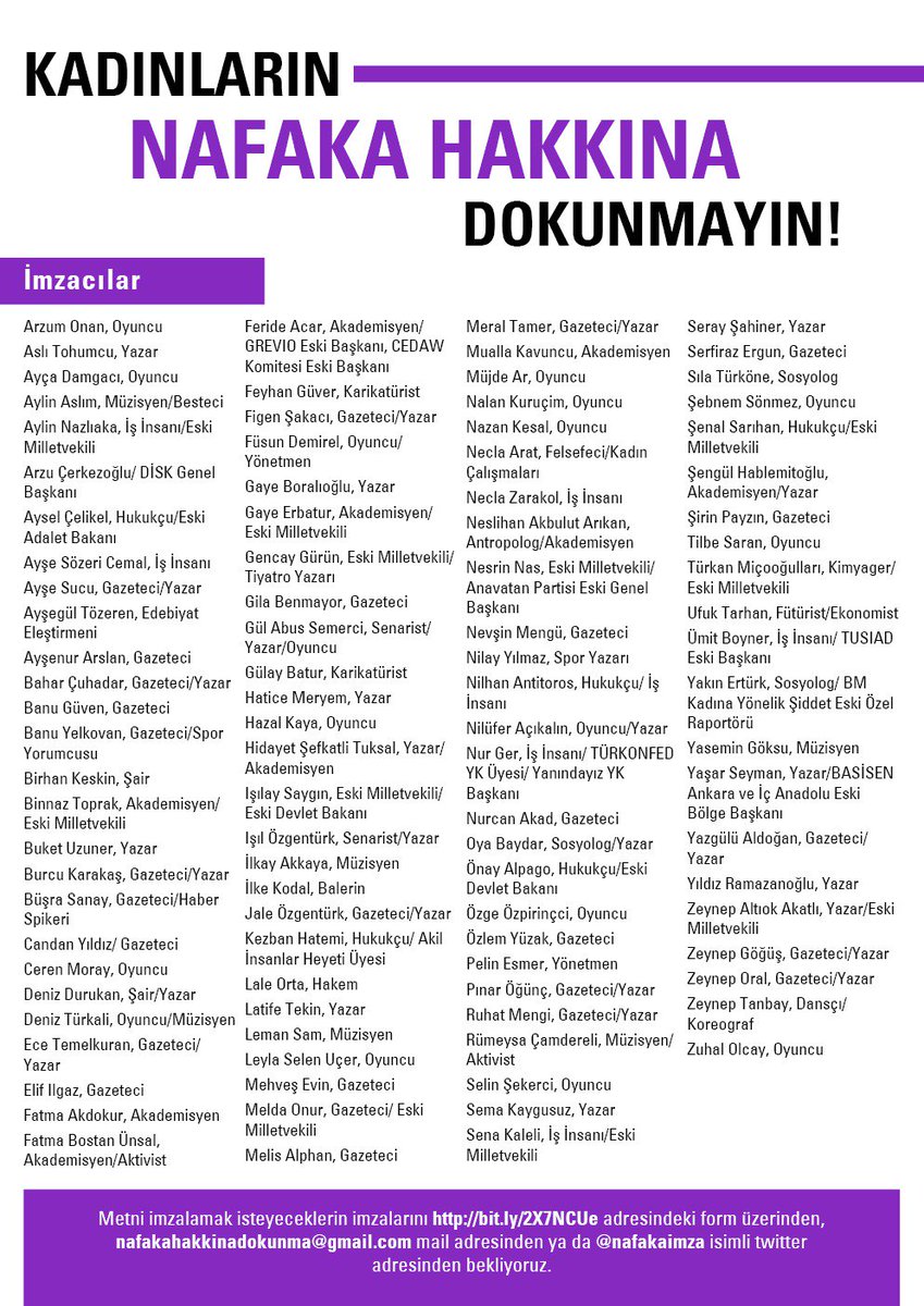 Kadınların nafaka hakkına dokunmayın!