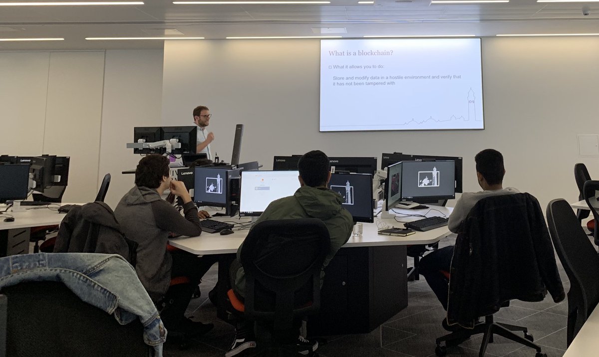 UoB_DIBC's tweet photo. BootCamp is fully ON! Today we got a wonderful training on effective #pitch and #presentation from @LifeAsManu &amp; @MehranEskandari + #Blockchain for beginners by @UoBEdTechEPS Dr Jonathan Watkins! Now, students are fully equipped to solve the #GlobalChallenge! #DIBC2019 https://t.co/6vgxLlKNPv