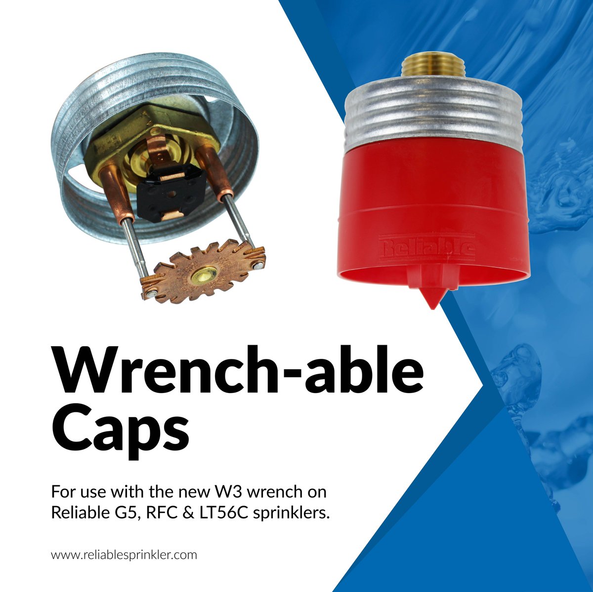 NEW Wrench-able caps from Reliable. For faster, cleaner and safer installations. See how they work here: youtube.com/watch?v=CqjNEt… 🔥💧❗ #FireSafety #FireSprinklers #Innovation #Reliable
