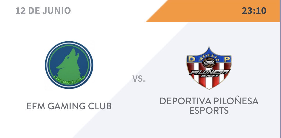 🏆| <a href="/VFOspain_ps/">VFOspain PS</a> 

🆚| <a href="/EFMGamingClub/">EFM Gaming Club</a> 

⏰| 23:10 ✈️ 

🔴⚪️ #123Piloñesa #avanti <a href="/InfiestoeSports/">Dxtiva Piloñesa eSports</a>