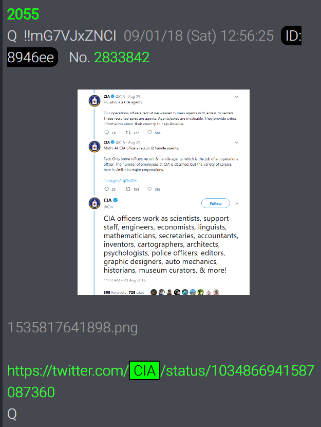 BOOM!  #Payseur businesses. USPS, Fed Reserve, US Military Security Police, Dalton Railroad, known today after many name changes as... THE CIA.NEVER FORGET.BLACK OPS AGAINST USA.TOTAL TAKEOVER OF OUR COUNTRY.TRAITORS ALL.CIA QPosts  https://inthematrixxx.com/qposts/sw2.php?datefilter=&query=CIA&page=2 @POTUS
