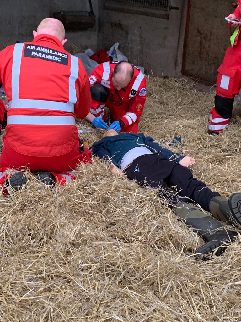 🚁 The HEMS team held our 1st agricultural scenario training event with today  🚁

Thank you so much to <a href="/The_Grassmen/">GRASSMEN</a> , Loughview Farm and The Misty Burn NI Ltd for all their help and support.

🧁🍰🥪🐄🚜🚁

#AANI #Helimed23 #TrainHardFightEasy