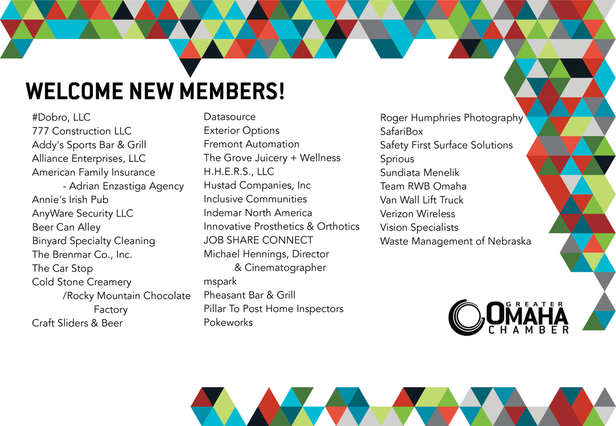 OmahaChamber's tweet photo. Thank you for joining us! Help us in welcoming them to our family! #WeDontCoast #GOCRelationshipGoals https://t.co/KPvJSrVi7a