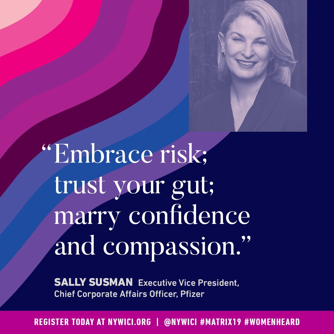 NYWICI's tweet photo. #WomenHeardWednesday #Matrix19 honoree #SallySusman @pfizer #NYWICI #WomenHeard #WCW https://t.co/qwn4gmF5Bd