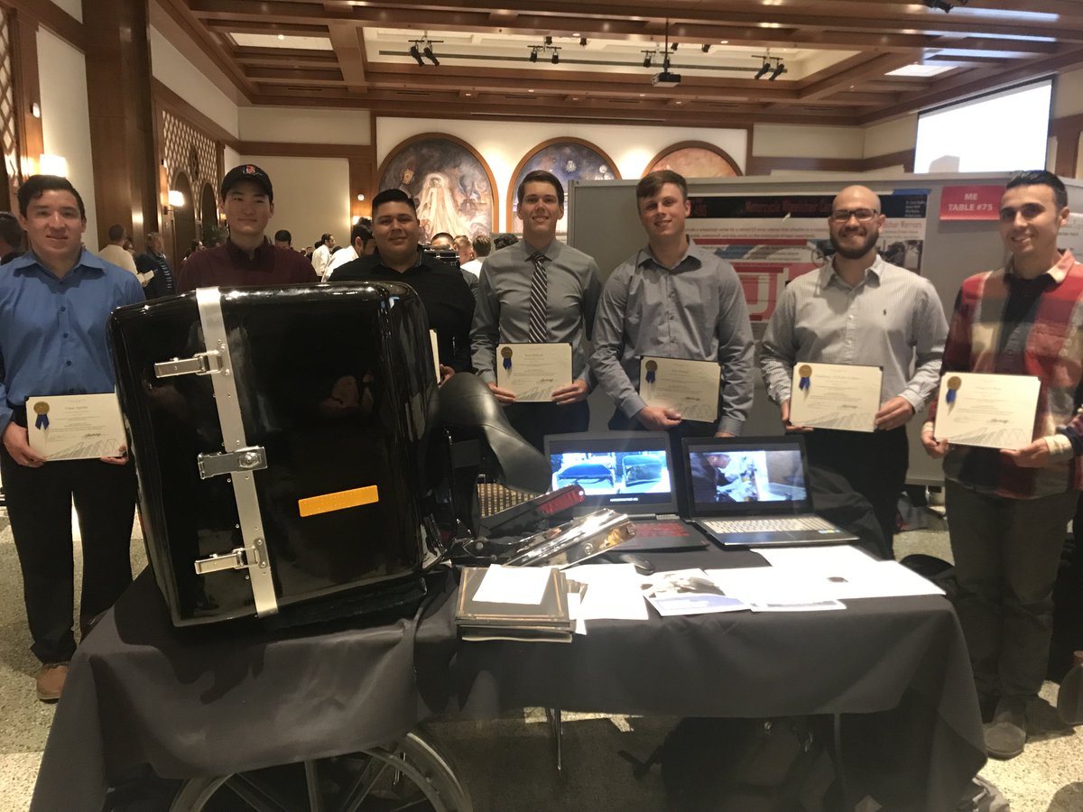 QLPlus's tweet image. QL+ students from @SDSU created a Motorcycle Wheelchair Carrier for Army Veteran and QL+ Challenger, Tammy Landeen.  One of her favorite pastimes is riding a motorcycle with her husband. Now, Tammy can bring her wheelchair with her, wherever the road takes them! #SDSU #Veteran