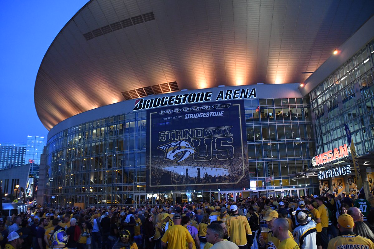 PredsNHL's tweet photo. We love @BrdgstoneArena and we know you do, too!
What's your favorite thing about our home?
#Preds | #PrehistoricPreds https://t.co/am6QZQspK1