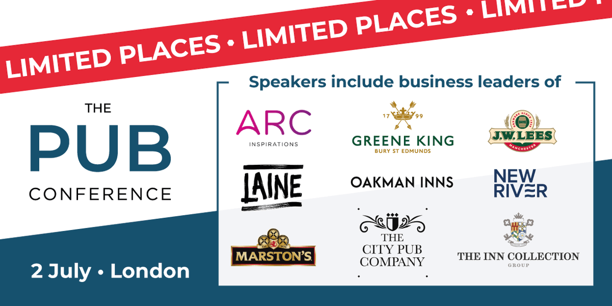 MCAInsight's tweet photo. [LIMITED PLACES] Only 3 weeks to go until MCA's Pub Conference on 2 July at the Honourable Artillery Company (London). View the full programme and book your tickets at https://t.co/tMZvj2AUjb 
#pubs #pub #hospitality #hospitalityindustry https://t.co/c41YSsKZzV