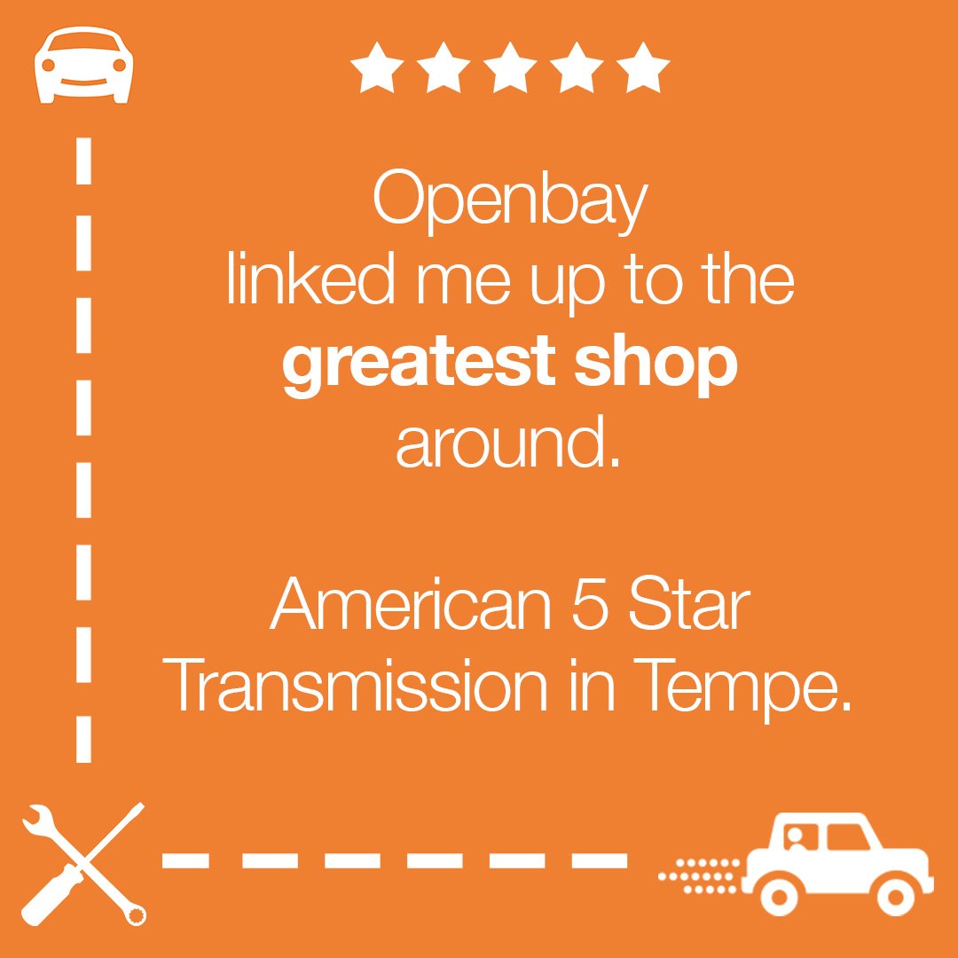 openbay's tweet photo. Openbay is all about building trusting connections between auto service businesses and vehicle owners through our platform. Another success story for the books!

Shoutout to @American5Star in Tempe, AZ! 👏

#5stars #SatisfiedCustomer #AutoRepairMadeSimple https://t.co/RZDRpFcwa1