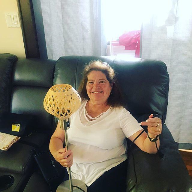 Grandma loves her new lamp crafted by Malenny! #MineolaProud #Fusion360 #ikea bit.ly/2XI6ZAj