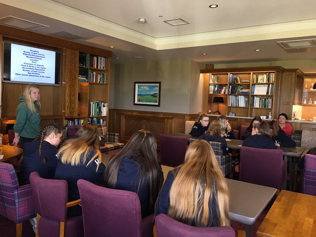 hollyhumee's tweet photo. Great morning at @royalportrush with @ChloeStewart06 running the #golftourism school workshops ahead of #TheOpen for our #GirlsonCourse! Exciting few months ahead for the NI tourism industry! @UlsterUni @PeterBolan #ITTM https://t.co/Ey8pPPwOQZ
