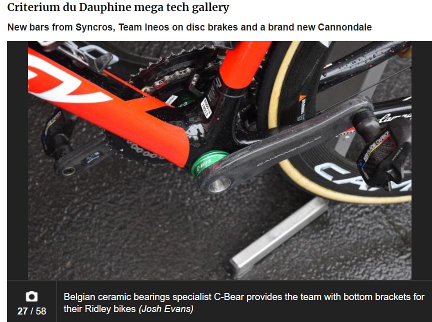 cbearcycling's tweet image. C-bear #hiddenUnlessRevealed spotted at @dauphine mega tech gallery @cyclingweekly C-bear limited edition metallic green PF30 campagnolo #ceramicbb. @Lotto_Soudal