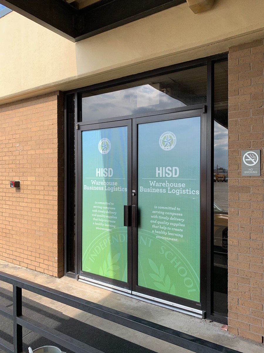 HISDPrinting's tweet photo. Proud to show off another successful graphic installation for our friends @HISDBusinessOps Thank you for letting us design, print and install these graphics for your doors, they look very professional! https://t.co/AJgikuMMlQ